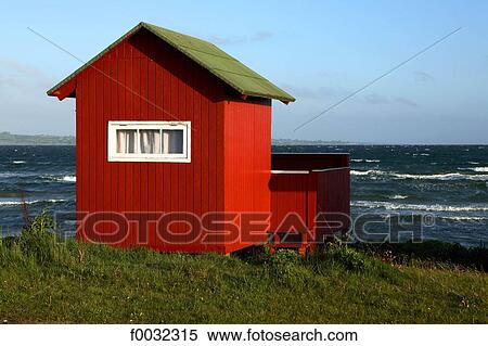 Danemark, Aero island, beach hut. View Large Photo Image Stock Photography - Danemark, Aero island, beach hut.. Fotosearch