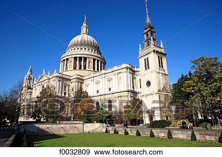 England, London, Saint Paul's cathedral View Large Photo Image Stock Photo - England, London, Saint Paul's cathedral. Fotosearch