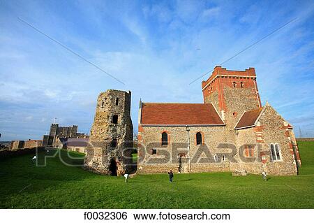 England, Saint Mary de Castro church and roman lighthouse of Dover castle. View Large Photo Image Stock Photograph - England, Saint Mary de Castro church and roman lighthouse of Dover castle.. Fotosearch
