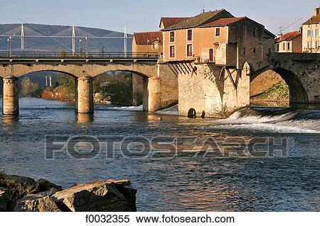 France, Aveyron, viaduct of Millau View Large Photo Image Stock Photography - France, Aveyron, viaduct of Millau. Fotosearch