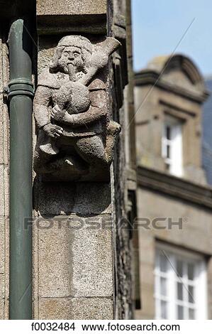 France, Brittany, Saint Malo, gargoyle View Large Photo Image Picture - France, Brittany, Saint Malo, gargoyle. Fotosearch