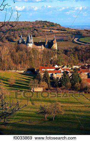 France, Burgundy, La Rochepot View Large Photo Image Stock Photo - France, Burgundy, La Rochepot. Fotosearch