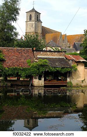 France, Centre, Brou, church and wash house View Large Photo Image Stock Image - France, Centre, Brou, church and wash house. Fotosearch