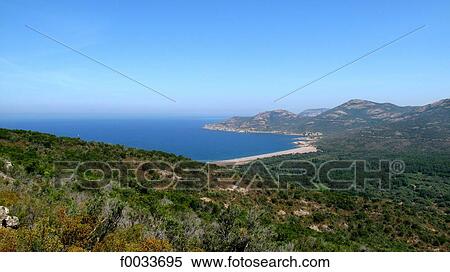 France, Corsica, bay of Galeria View Large Photo Image Stock Photography - France, Corsica, bay of Galeria. Fotosearch