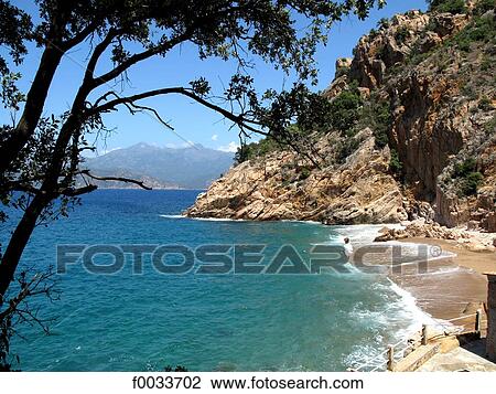 France, Corsica, beach of Piana View Large Photo Image Stock Image - France, Corsica, beach of Piana. Fotosearch