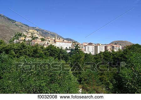 France, Corsica, Corte. View Large Photo Image Stock Photo - France, Corsica, Corte.. Fotosearch
