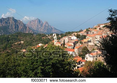 France, Corsica, Evisa View Large Photo Image Stock Image - France, Corsica, Evisa. Fotosearch