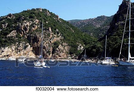 Picture - France, Corsica, gulf of Porto, calanque de Piana.. Fotosearch