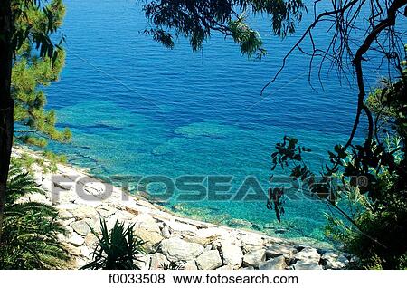 Stock Photo - France, Corsica, seaside. Fotosearch