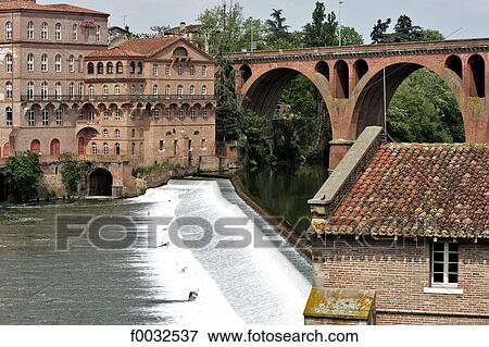 France, Languedoc, Albi, bank of the Tarn river, windmill View Large Photo Image Stock Photo - France, Languedoc, Albi, bank of the Tarn river, windmill. Fotosearch