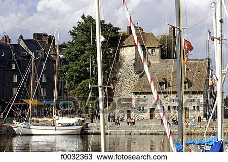 France, Normandy, Honfleur, old basin, lieutenance View Large Photo Image Stock Image - France, Normandy, Honfleur, old basin, lieutenance. Fotosearch