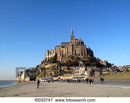 France, Normandy, Mont Saint Michel View Large Photo Image Stock Photo - France, Normandy, Mont Saint Michel. Fotosearch