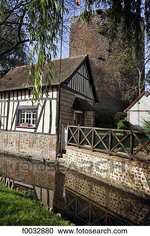 France, Normandy, Verneuil sur Avre, houses near Avre river View Large Photo Image Stock Image - France, Normandy, Verneuil sur Avre, houses near Avre river. Fotosearch
