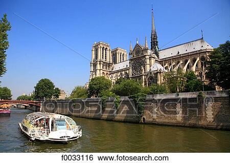 France, Paris, boat-taxi and Notre Dame cathedral View Large Photo Image Stock Photograph - France, Paris, boat-taxi and Notre Dame cathedral. Fotosearch