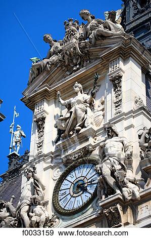 France, Paris, hotel de ville, facade View Large Photo Image Stock Photo - France, Paris, hotel de ville, facade. Fotosearch