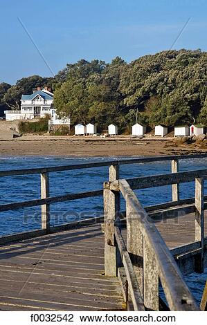 Stock Image - France, Pays de la loire, Noirmoutier, plage des dames and bois de la Chaize.. Fotosearch