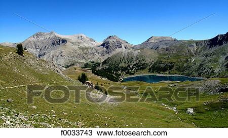 France, Provence, lake of Allos View Large Photo Image Stock Image - France, Provence, lake of Allos. Fotosearch