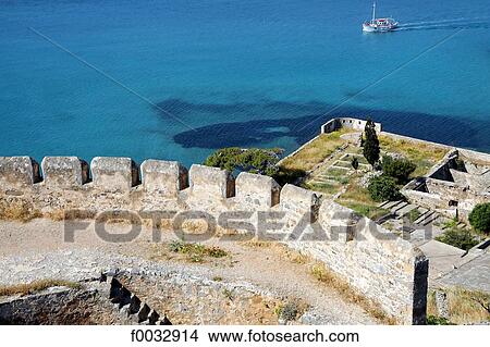 Greece, Crete, Spinalonga island, fortress View Large Photo Image Picture - Greece, Crete, Spinalonga island, fortress. Fotosearch