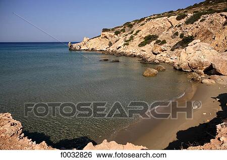 Greece, Cyclades, Naxos, beach View Large Photo Image Stock Photograph - Greece, Cyclades, Naxos, beach. Fotosearch