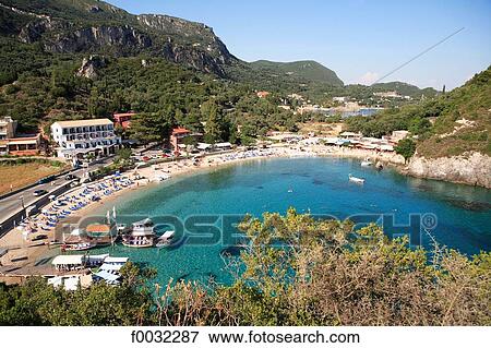 Greece, Ionian islands, Paleocastrizza. View Large Photo Image Stock Photo - Greece, Ionian islands, Paleocastrizza.. Fotosearch