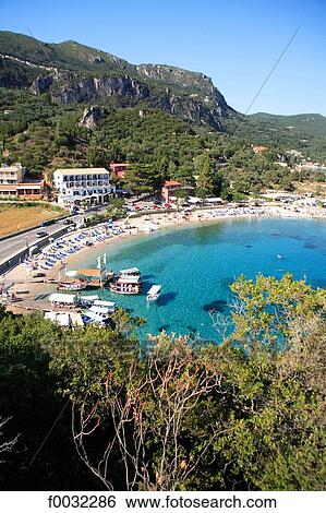 Greece, Ionian islands, Paleocastrizza. View Large Photo Image Stock Photograph - Greece, Ionian islands, Paleocastrizza.. Fotosearch