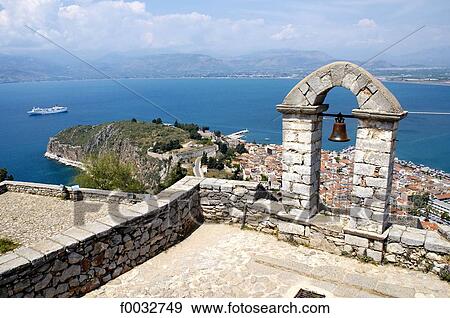 Greece, Peloponnese, Palamidi castle View Large Photo Image Stock Photo - Greece, Peloponnese, Palamidi castle. Fotosearch