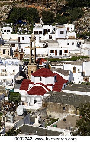 Greece, Rhodes, Lindos View Large Photo Image Stock Image - Greece, Rhodes, Lindos. Fotosearch