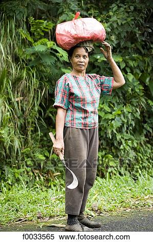 Stock Photography - Indonesia, Bali, farmer. Fotosearch