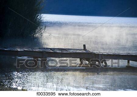 Stock Photography - Indonesia, Bali, lake Bratan, old boarding. Fotosearch