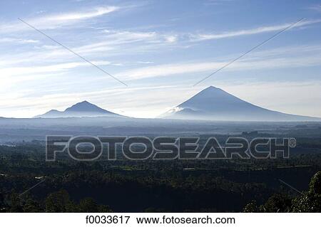 Indonesia, Bali, mount Batur and mount Agung View Large Photo Image Stock Photo - Indonesia, Bali, mount Batur and mount Agung. Fotosearch