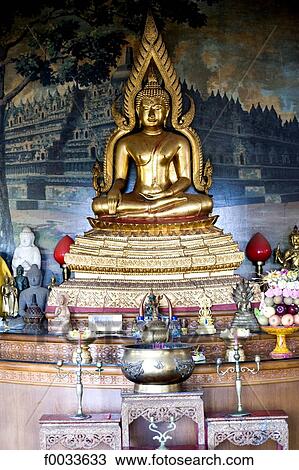 Stock Image - Indonesia, Bali, statue of buddha. Fotosearch