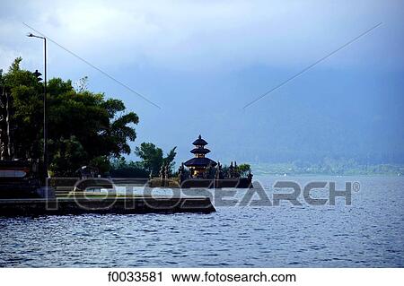 Indonesia, Bali, temple of Pura Ulun Danu Bratan on the Bratan lake View Large Photo Image Stock Image - Indonesia, Bali, temple of Pura Ulun Danu Bratan on the Bratan lake. Fotosearch