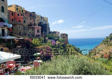 Stock Image - Italy, Liguria, Corniglia. Fotosearch