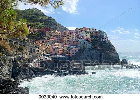 Italy, Liguria, Manarola View Large Photo Image Stock Image - Italy, Liguria, Manarola. Fotosearch