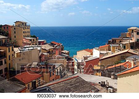 Italy, Liguria, Riomaggiore View Large Photo Image Stock Photo - Italy, Liguria, Riomaggiore. Fotosearch