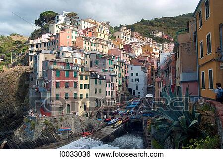Italy, Liguria, Riomaggiore View Large Photo Image Stock Photograph - Italy, Liguria, Riomaggiore. Fotosearch