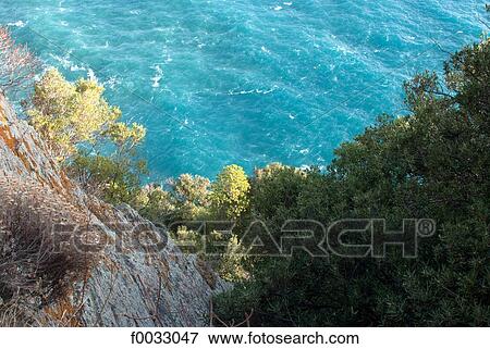 Italy, Liguria, the coast View Large Photo Image Stock Photo - Italy, Liguria, the coast. Fotosearch
