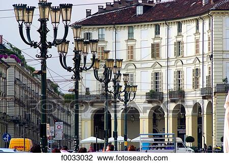 Stock Image - Italy, Turin, piazza Vittorio Veneto. Fotosearch