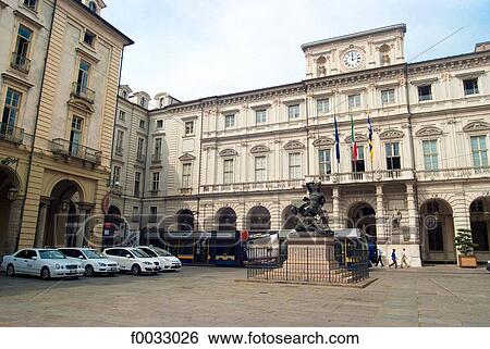 Italy, Turin, town hall View Large Photo Image Stock Photograph - Italy, Turin, town hall. Fotosearch