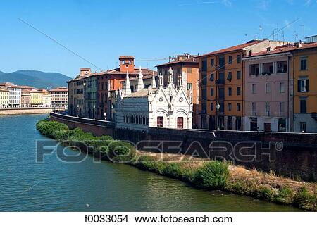 Italy, Tuscany, Pisa, the Arno View Large Photo Image Picture - Italy, Tuscany, Pisa, the Arno. Fotosearch