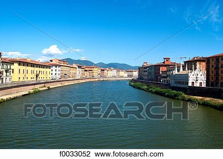 Italy, Tuscany, Pisa, the Arno View Large Photo Image Stock Image - Italy, Tuscany, Pisa, the Arno. Fotosearch