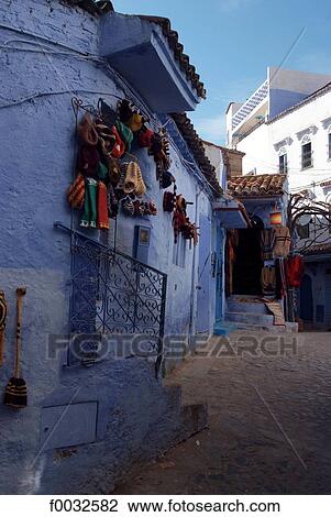 Morocco, Chefchaouen, medina View Large Photo Image Stock Image - Morocco, Chefchaouen, medina. Fotosearch