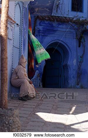 Morocco, Chefchaouen, medina View Large Photo Image Stock Photo - Morocco, Chefchaouen, medina. Fotosearch