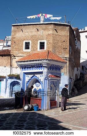 Morocco, Chefchaouen, medina View Large Photo Image Stock Photography - Morocco, Chefchaouen, medina. Fotosearch