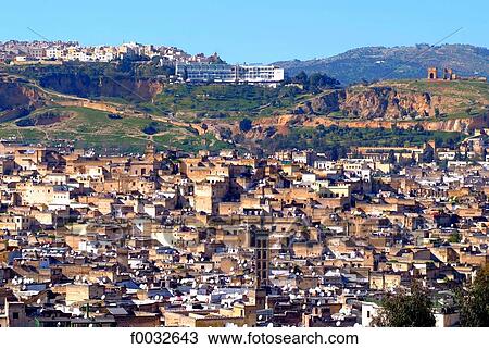 Morocco, Fes View Large Photo Image Stock Image - Morocco, Fes. Fotosearch