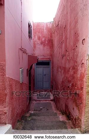 Morocco, Moulay Idriss, alleyway View Large Photo Image Stock Photo - Morocco, Moulay Idriss, alleyway. Fotosearch