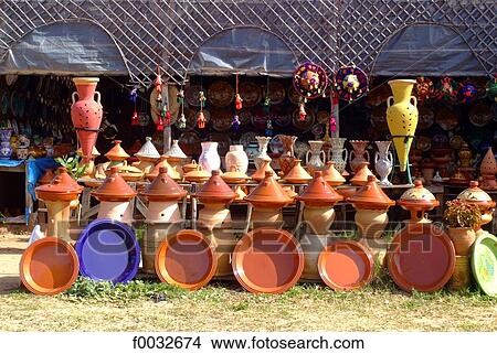 Morocco, near Tangier, pottery View Large Photo Image Picture - Morocco, near Tangier, pottery. Fotosearch