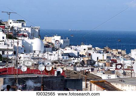 Morocco, Tangier View Large Photo Image Stock Photography - Morocco, Tangier. Fotosearch