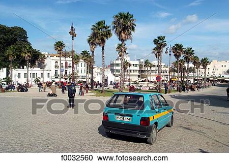 Morocco, Tangier, the grand socco, taxi View Large Photo Image Stock Image - Morocco, Tangier, the grand socco, taxi. Fotosearch