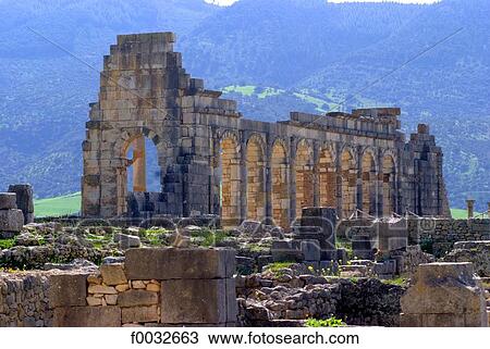 Stock Image - Morocco, Volubilis, forum. Fotosearch